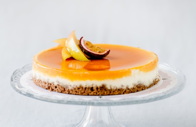 Börje Olsson Konditori - Cheesecake med passionsfrukt/mangogelé