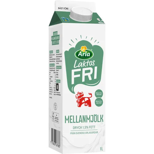 Byttorps Finbageri - Laktosfri mellanmjölk 1liter
