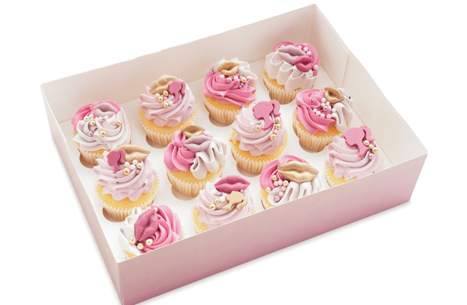 Cakes by Hancock - Hot Pink Dolly Cupcakes 12 pk