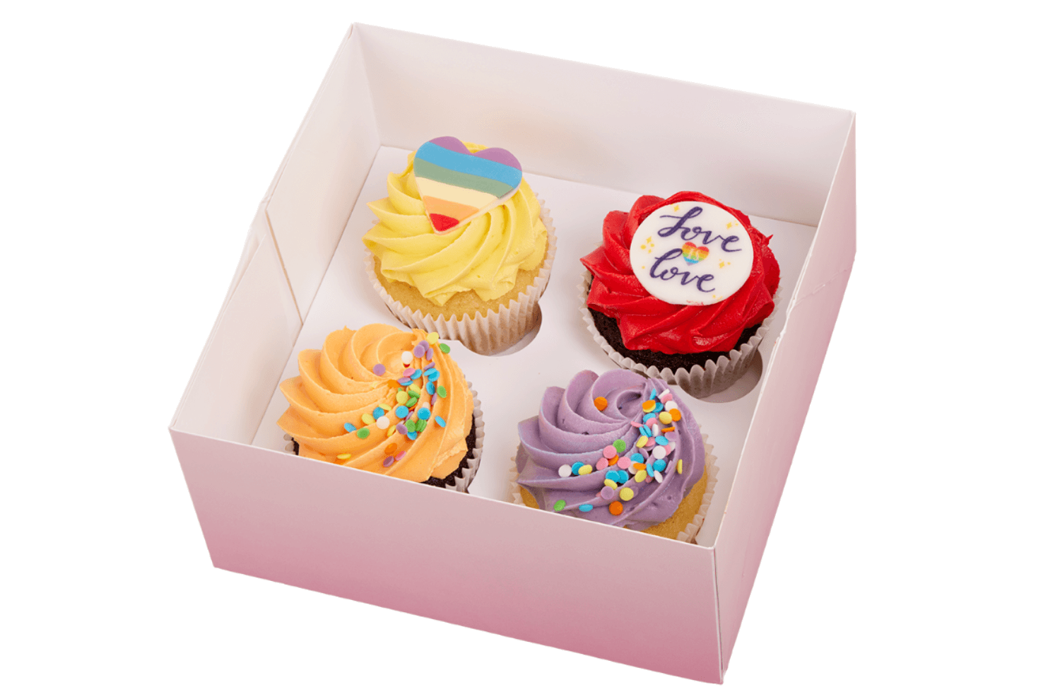 Cakes by Hancock - Pridecupcakes, 4-pakk