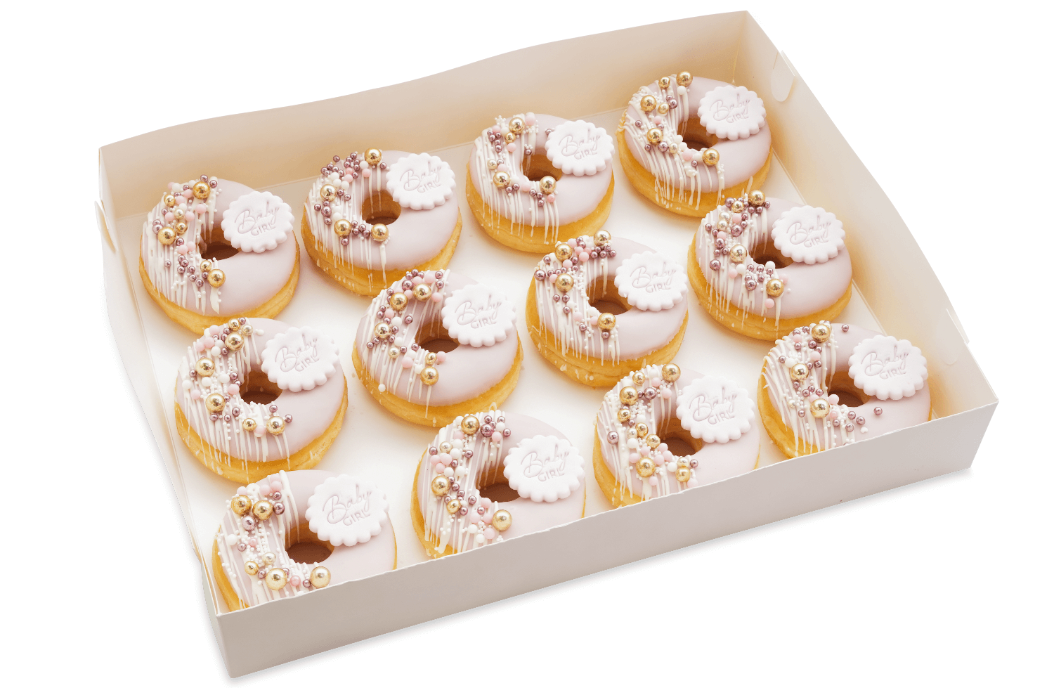 Cakes by Hancock - Baby Girl Doughnuts 12 pk
