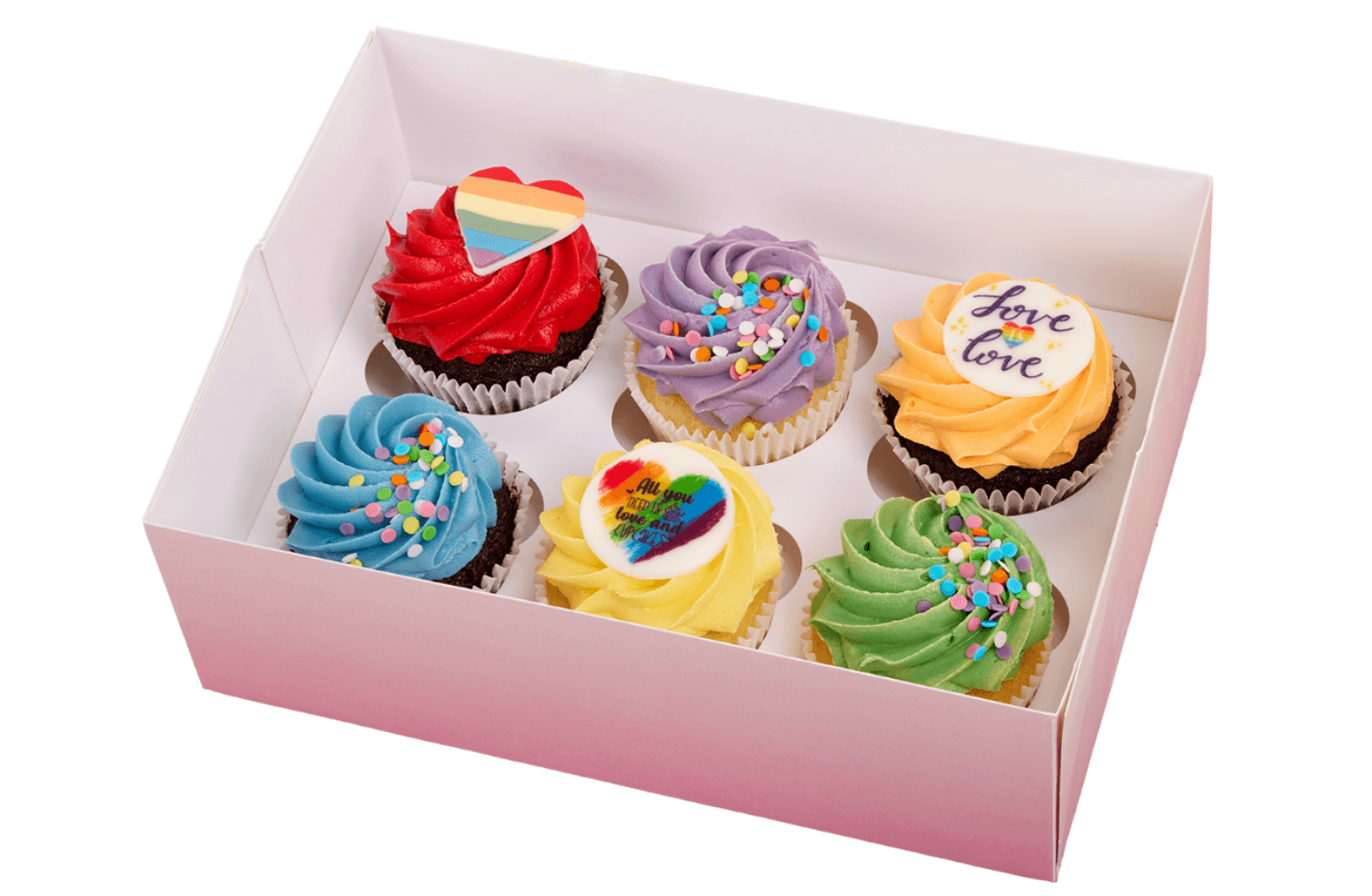 Cakes by Hancock - Pridecupcakes, 6-pakk