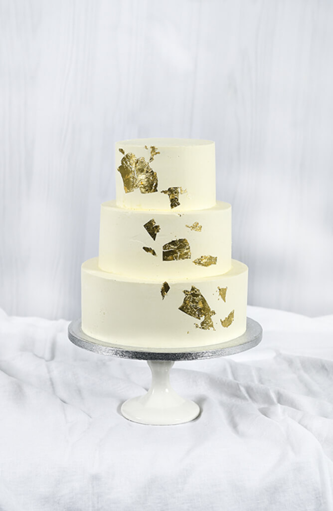 Cakes by Hancock - Goldleaf Bryllupskake
