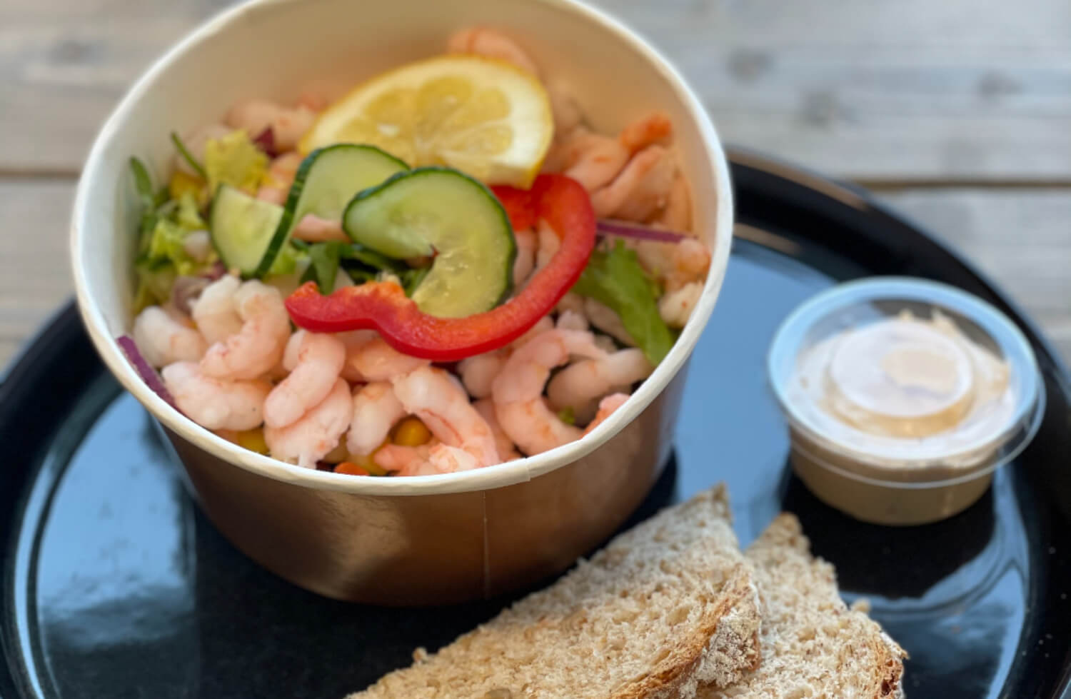 Westre bakeri - Grønnsalat med reker