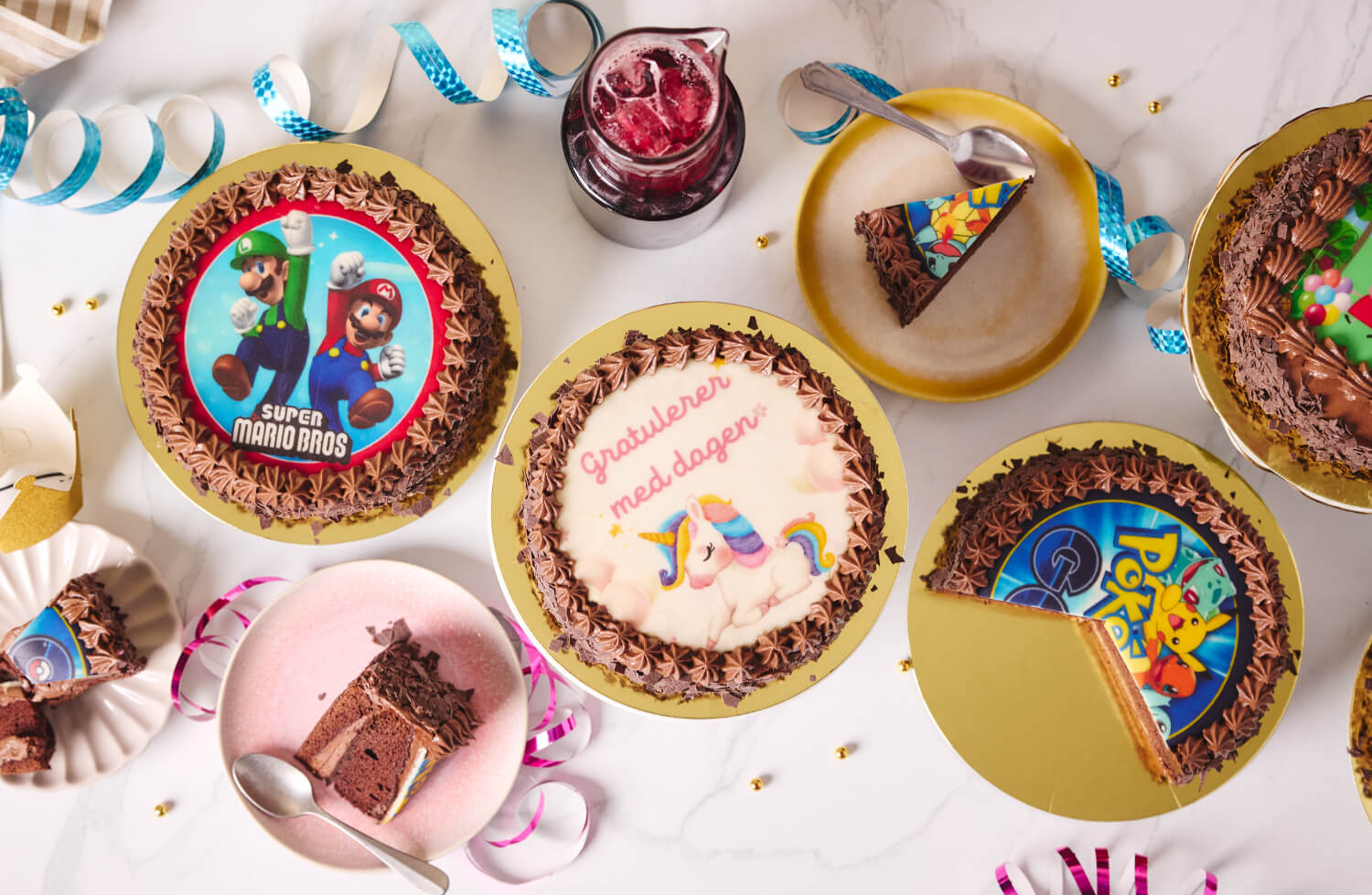 Baker Brun - Saftig sjokoladekake med print