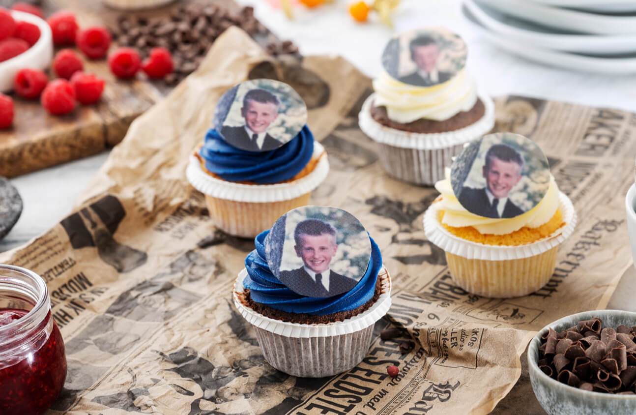 Baker Brun - Cupcakes med bilde