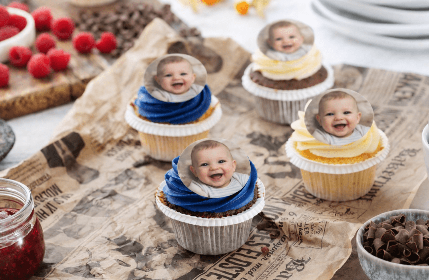 Baker Brun - Cupcakes til dåp