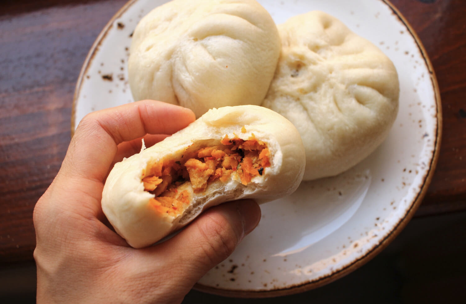 Thelins Konditori - steamed bun with red bean
