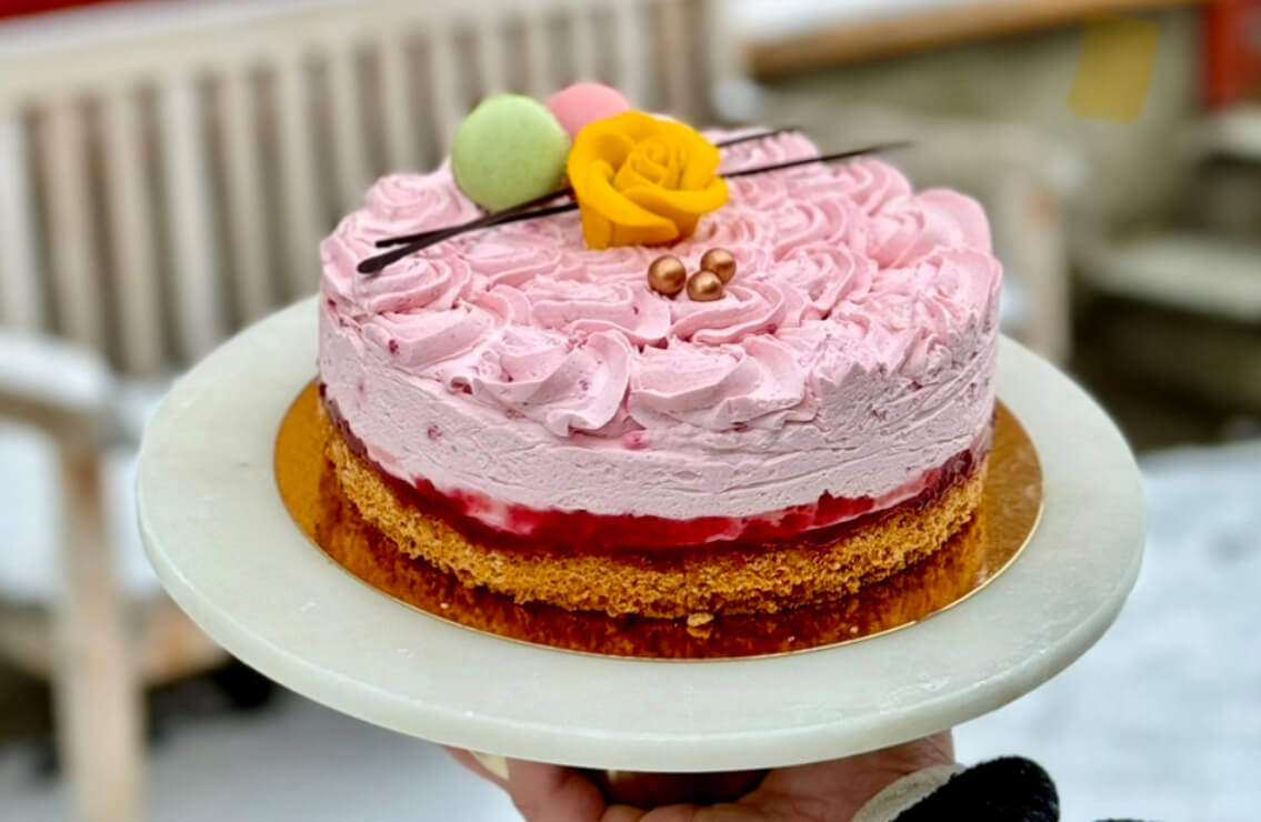 Trygstad bakeri - Bringebærmousse Gluten- og laktosefri