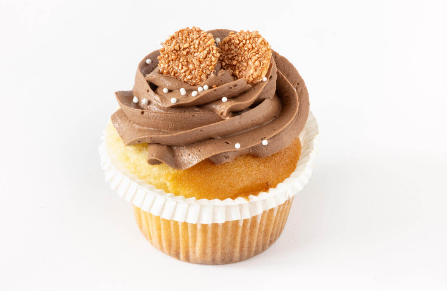 Bergen Kantinetjeneste - Vaniljecupcake med sjokoladetopping