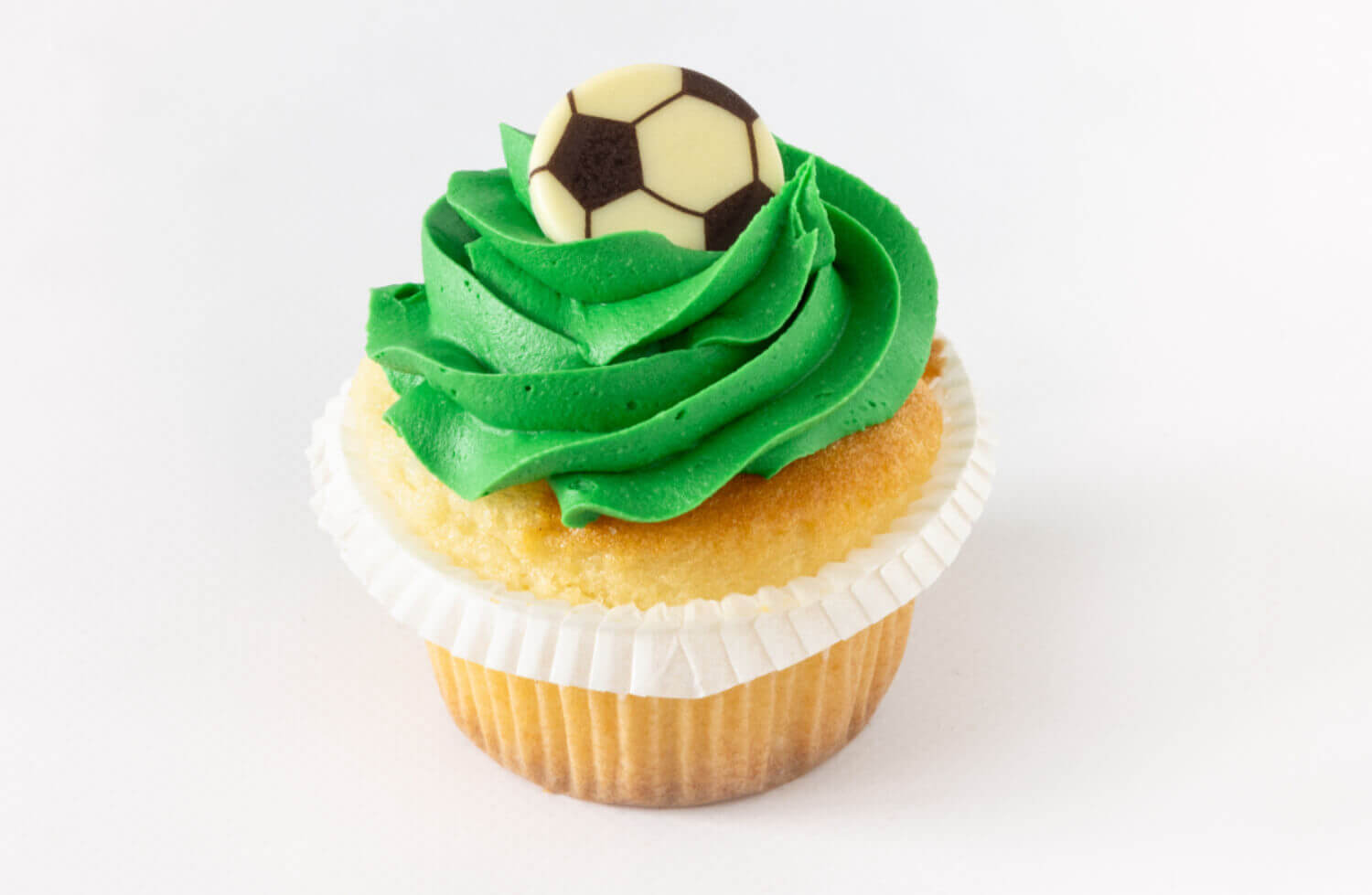 Bergen Kantinetjeneste - Vaniljecupcake med fotball