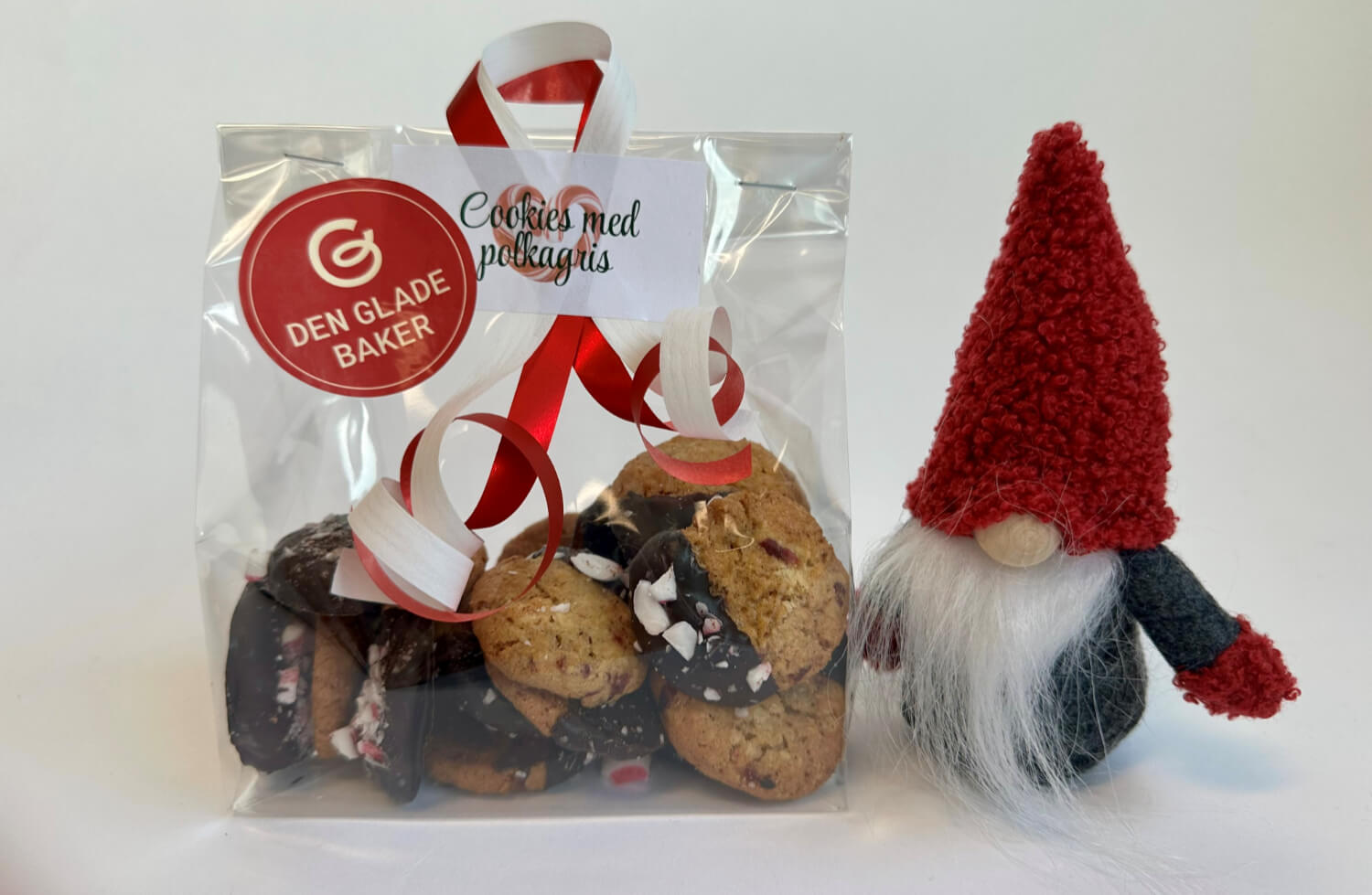 Den Glade Baker - Mini cookies med polkagris 200g