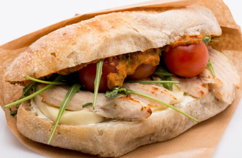 Konditori Valhall - Baguette Italiensk Kyckling Panini