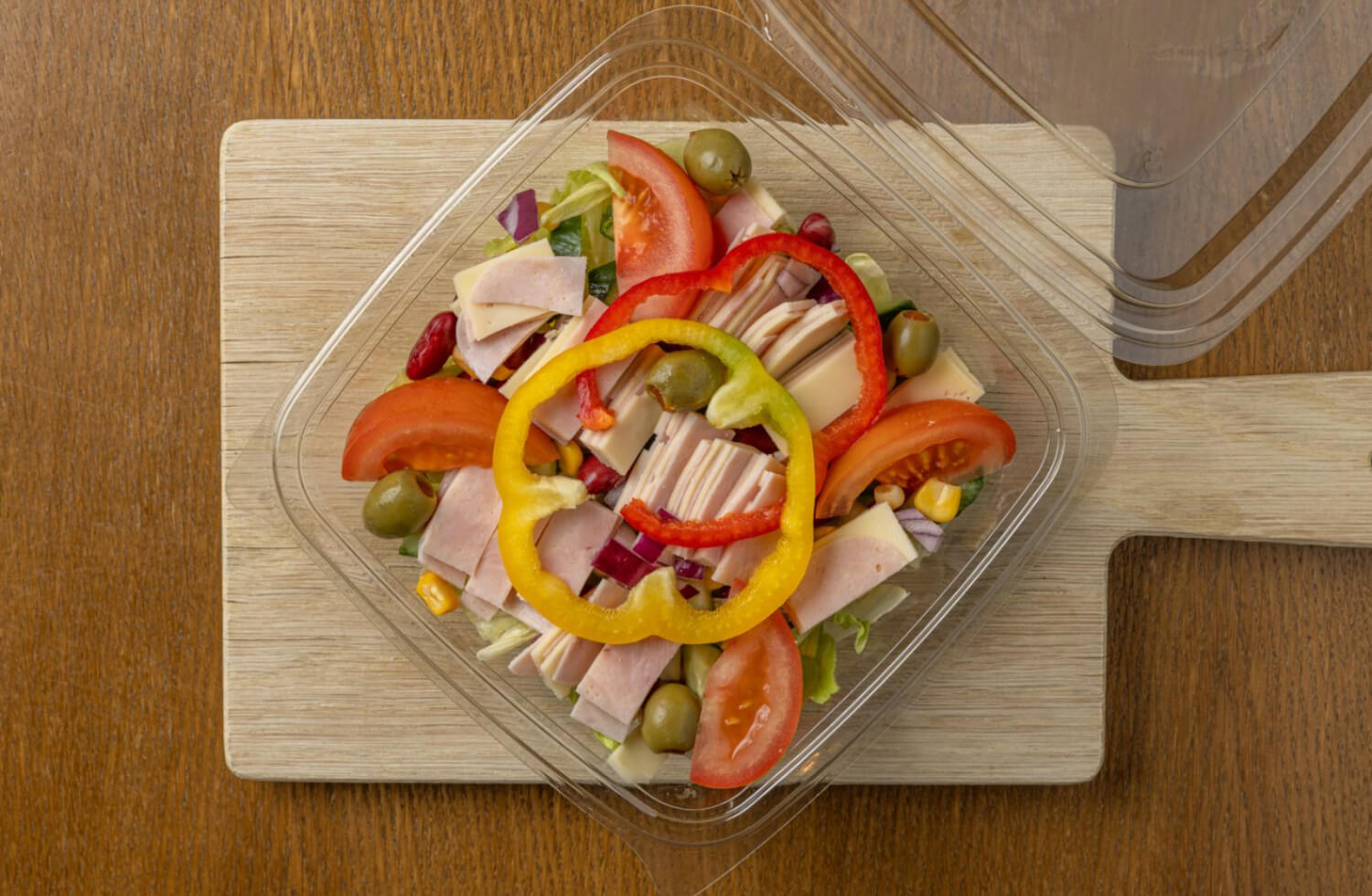 Fattigmann - Salat med ost og skinke