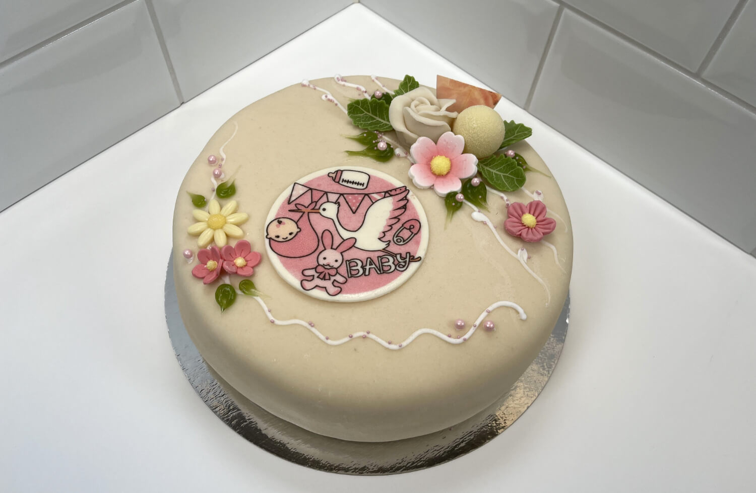 Tor Sevaldsen - Babyshowerkake - marsipan