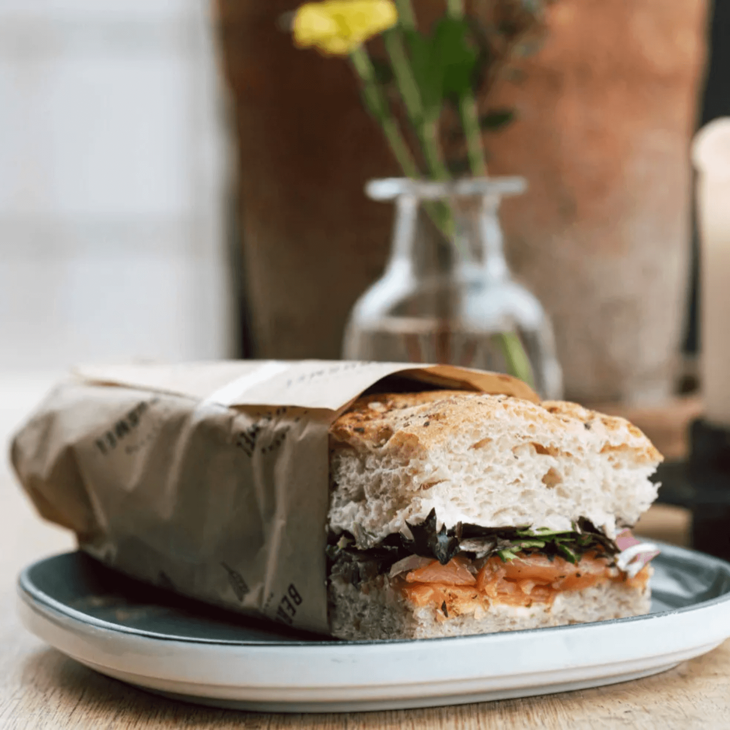 Berbusmel - Focaccia Laks og Kræma