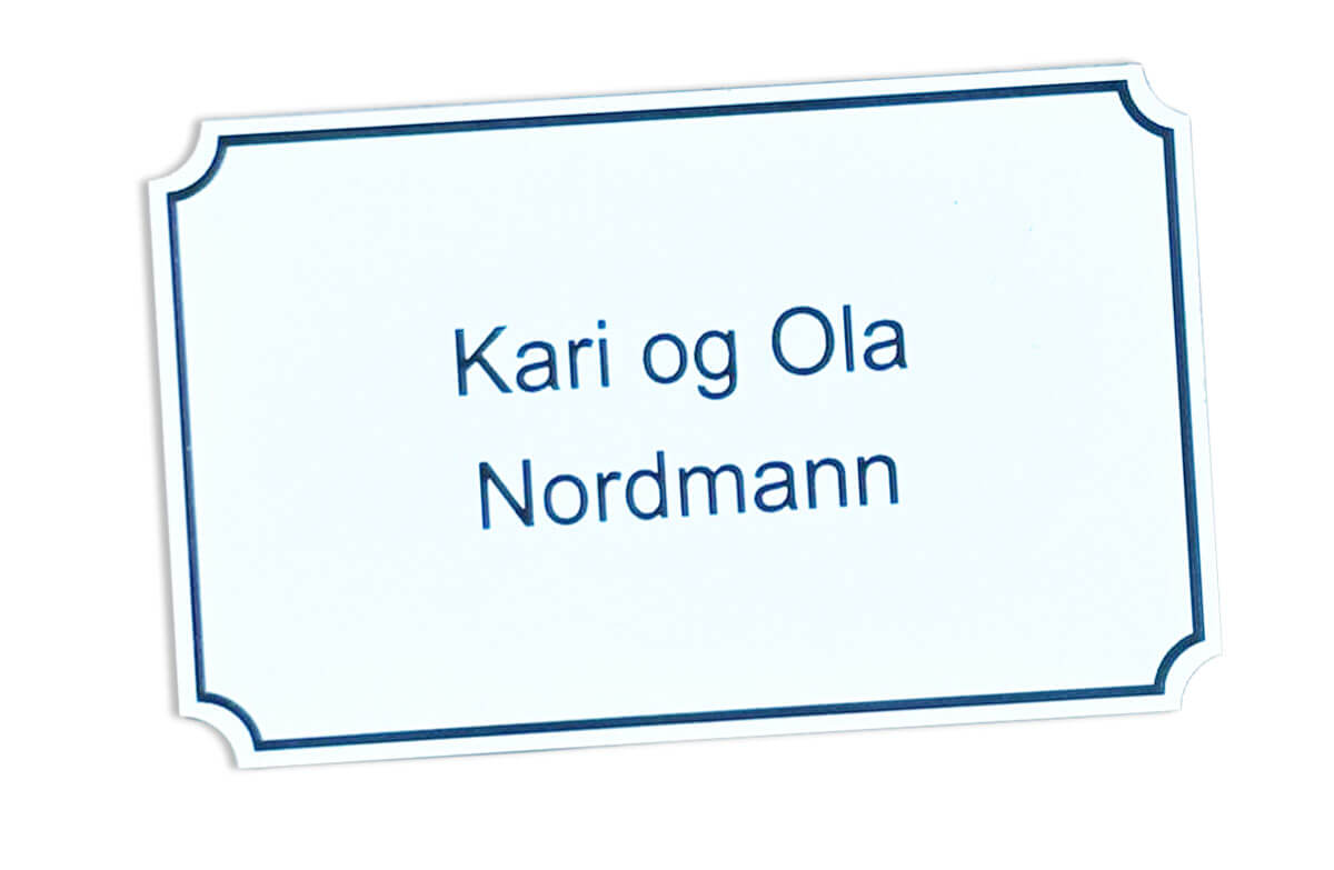 Skilt Asker Produkt - Dørskilt