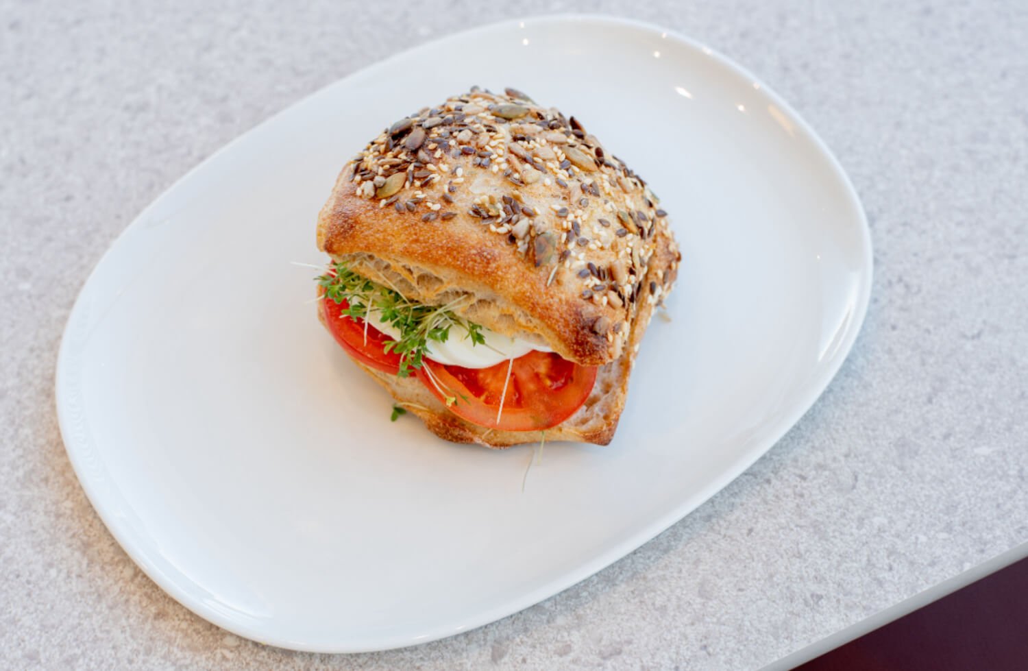 The Bakery - the Bakery - Sourdough roll, egg and tomato