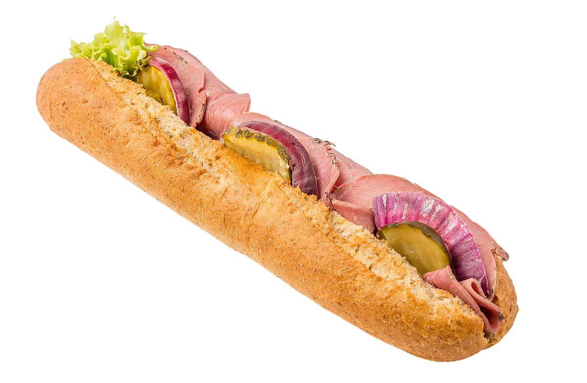 Bakeriet Mo i Rana - Bagett m roastbiff, grov
