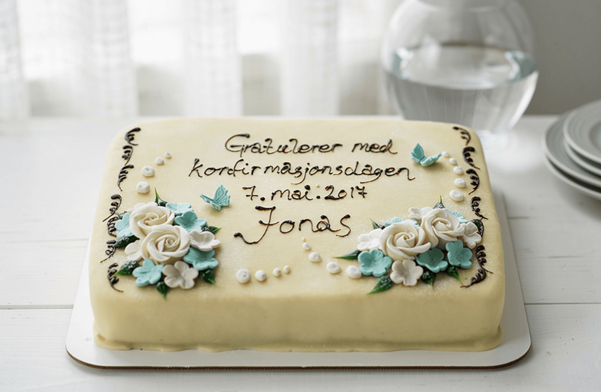 Marcussen Efte - Konfirmasjonskake
