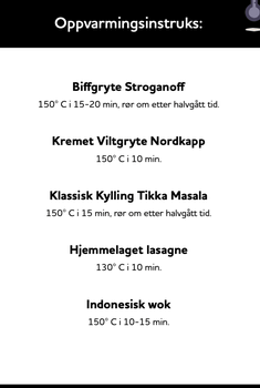 Den Glade Baker - Selskapsmeny