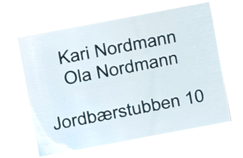 Skilt Asker Produkt - Postkasseskilt