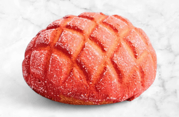 Melonpan apple & raspberry