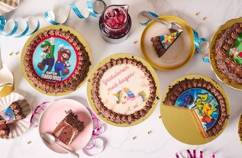 Baker Brun - Saftig sjokoladekake med print