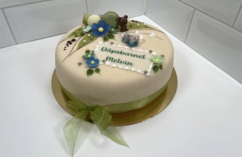 Tor Sevaldsen - Dåpskake marsipan - ekstra pynt