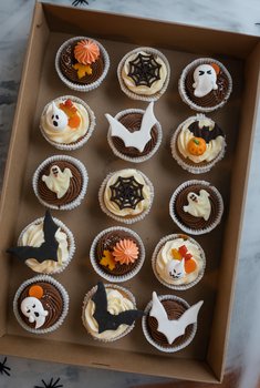 Vaaland Dampbakeri & Conditori - Cupcakes pakke - halloween pyntet