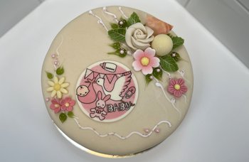 Tor Sevaldsen - Babyshowerkake - marsipan