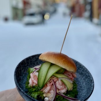 Trygstad bakeri - Brioche med håndpillede reker