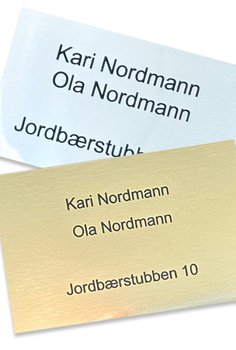 Skilt Asker Produkt - Postkasseskilt