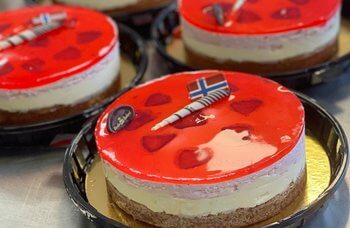 Bodø bakeri - Jordbærkake 18cm