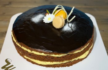Westre bakeri - Sjokoladekake med vaniljekrem 