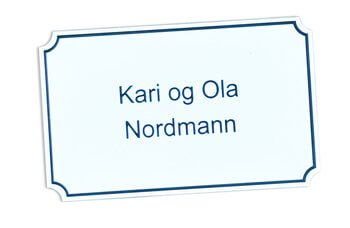 Skilt Asker Produkt - Dørskilt