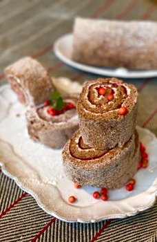 Brogyllen - Pepparkaksrulltårta