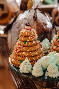 Rosenborg bakeri - Kransetopp med juledekor