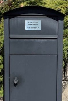 Skilt Asker Produkt - Postkasseskilt