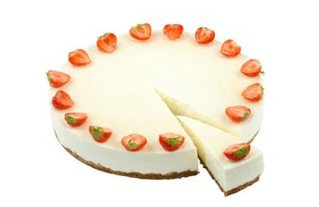 Vanité - Ostekake med jordbær og kjeksbunn