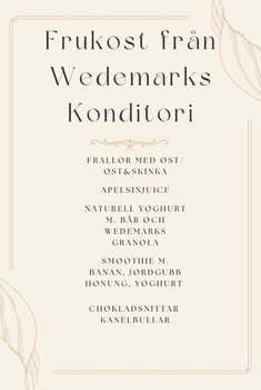 Wedemarks konditori och bageri - Frukost Catering
