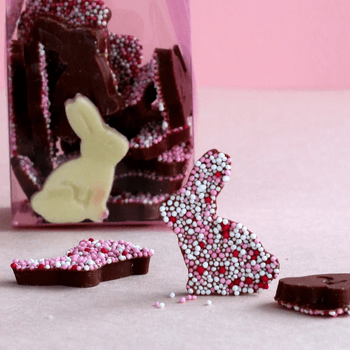 Fjelberg - Harer med miniperler Smelt sjokolade