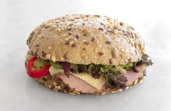 Sandwich med ost og skinke